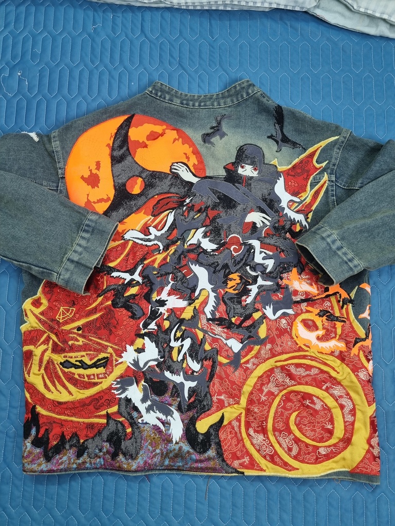 🔥 うちはイタチ&須佐能乎フーディー(ジャケット)|宿命と守護を表現したハンドメイド作品