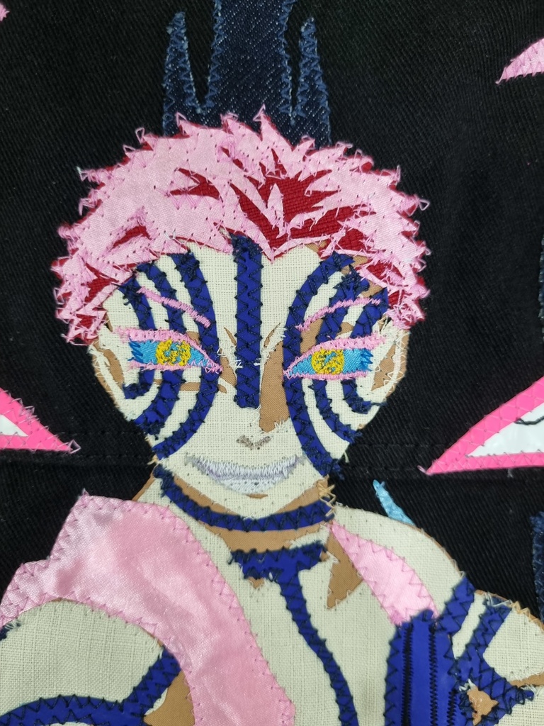 猗窩座 術式展開ジャケット|永遠の強さと闘志を宿すハンドメイドアウター