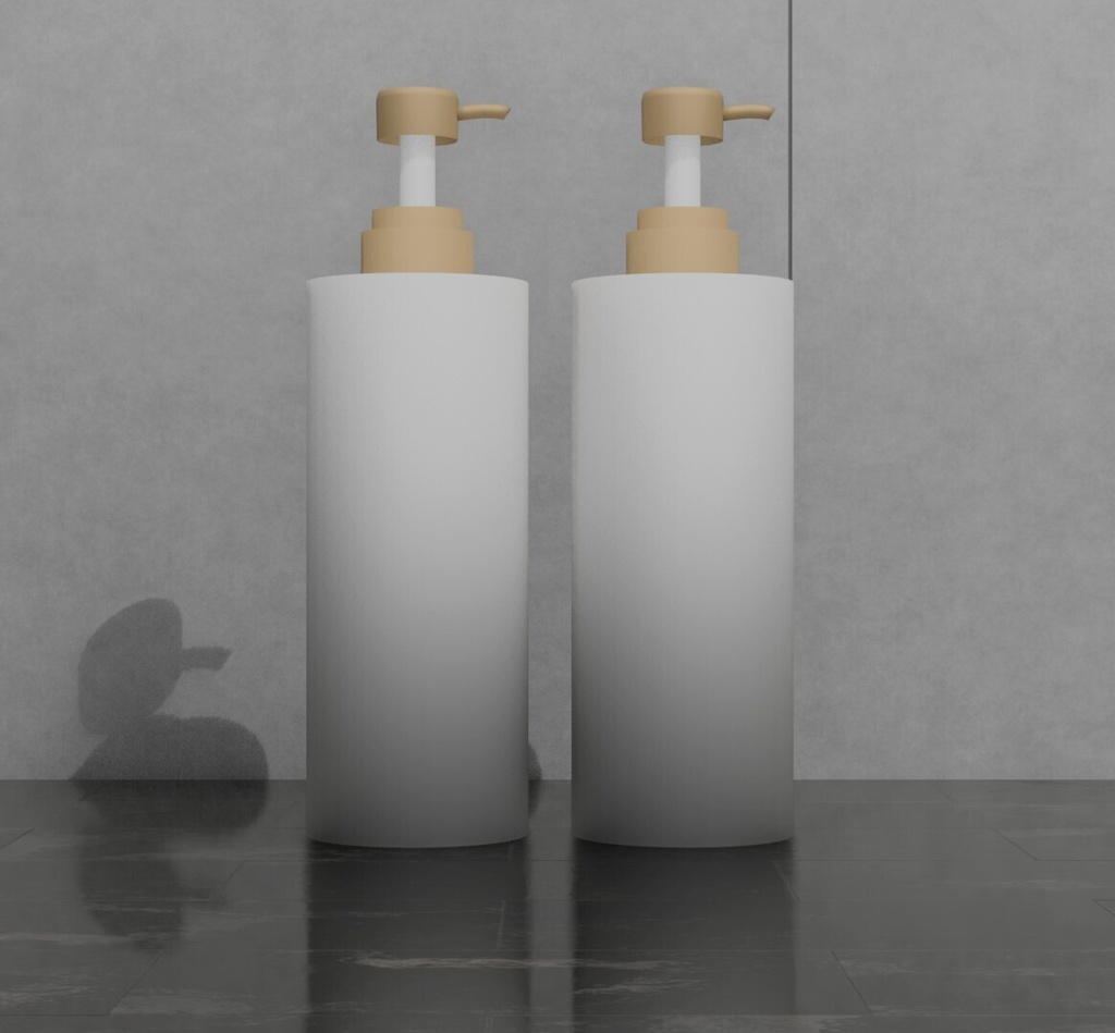 【3Dモデル】シャンプー、トリートメントボトルセット Bottle Set
