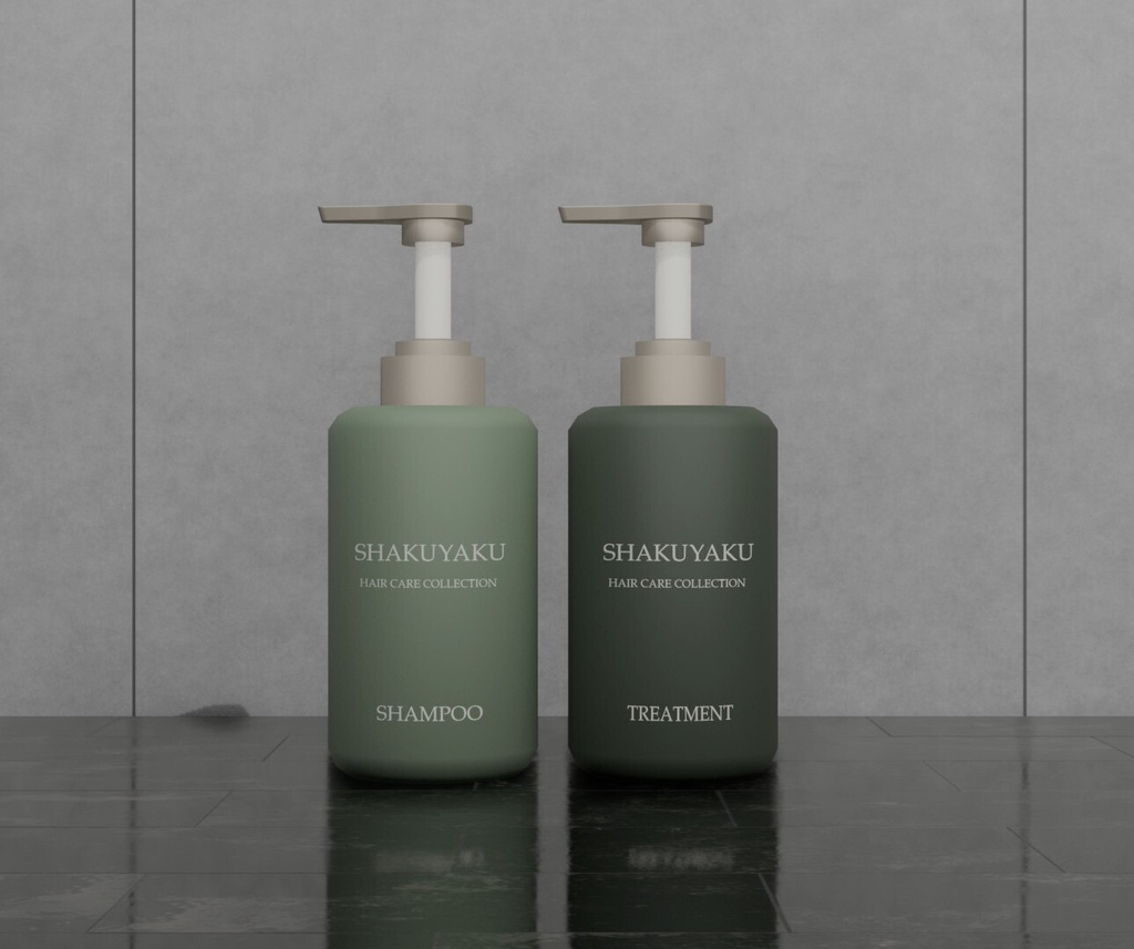【3Dモデル】シャンプー、トリートメントボトルセット Bottle Set