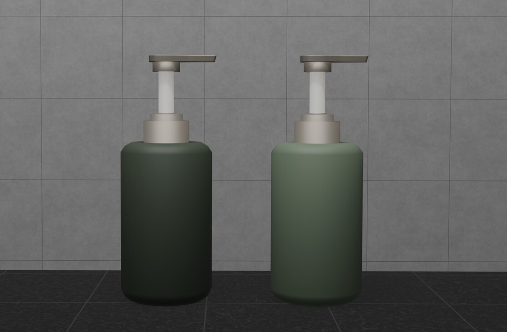 【3Dモデル】シャンプー、トリートメントボトルセット Bottle Set | Blender