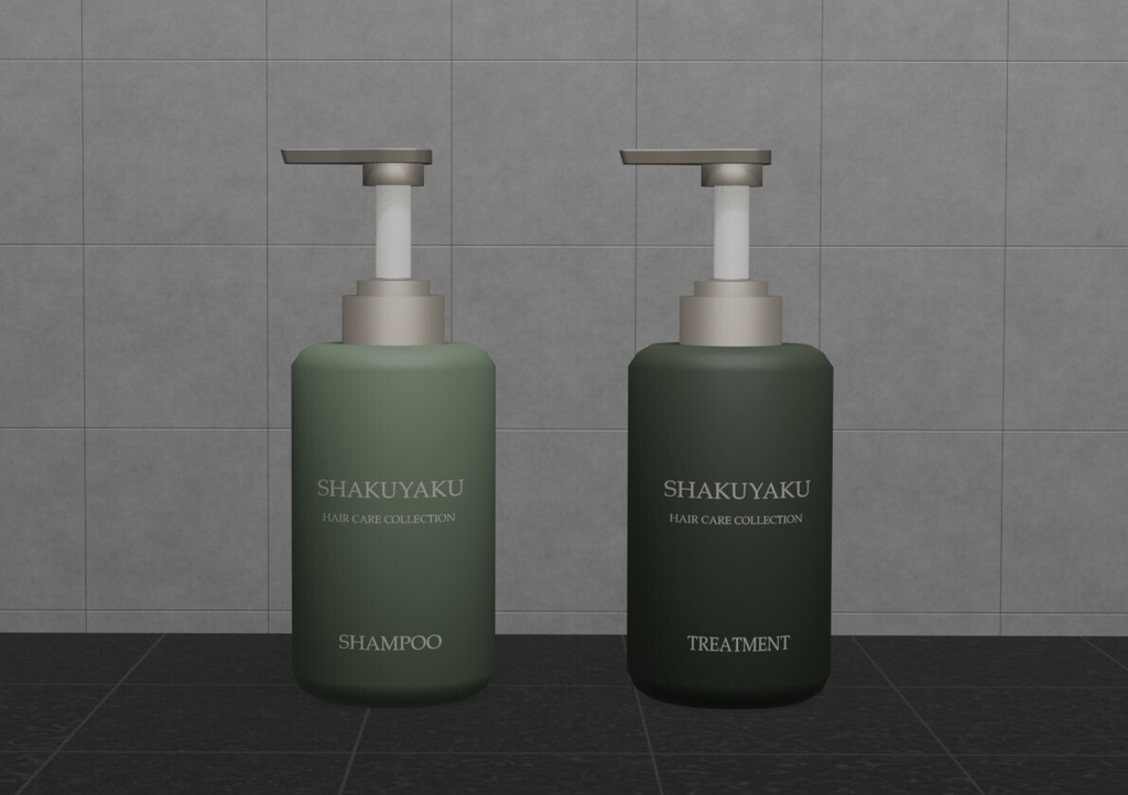 【3Dモデル】シャンプー、トリートメントボトルセット Bottle Set | Blender