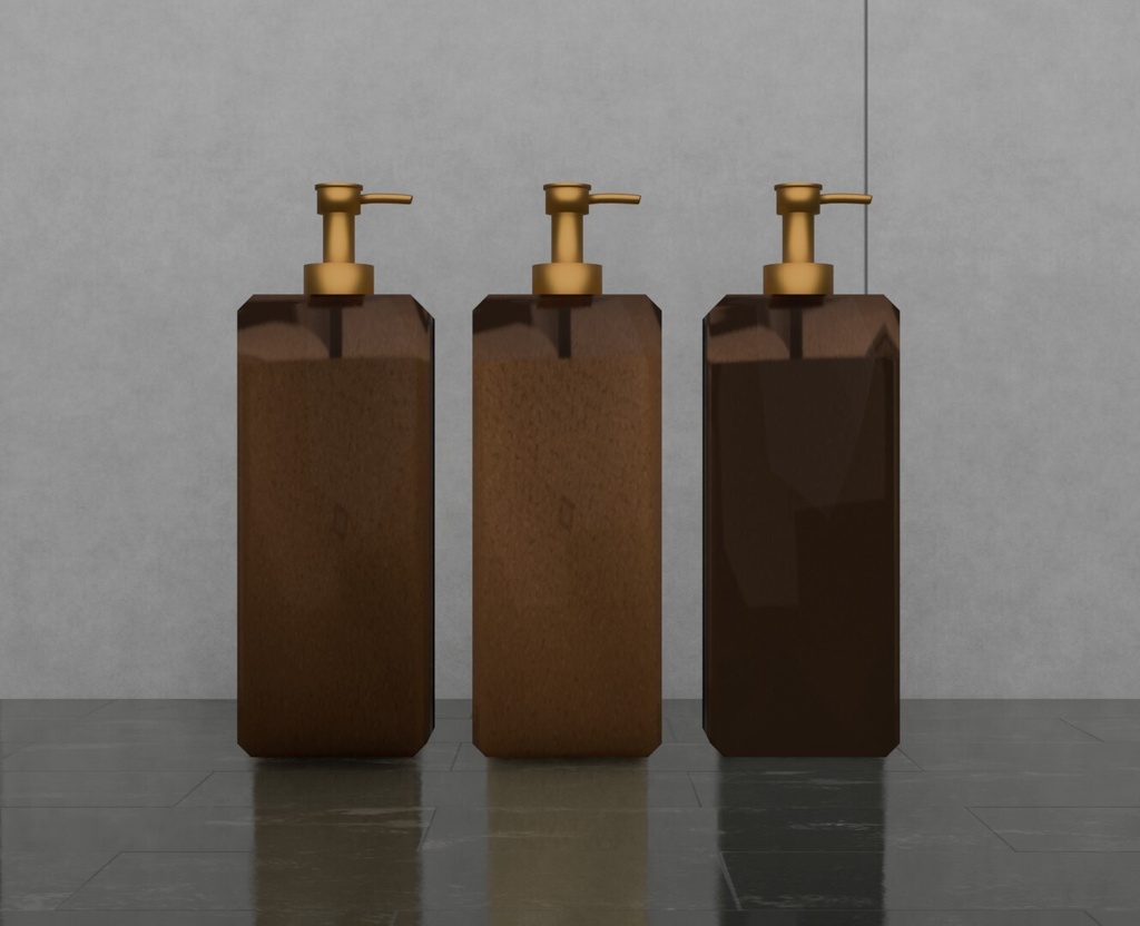【3Dモデル】シャンプー、トリートメントボトルセット Bottle Set
