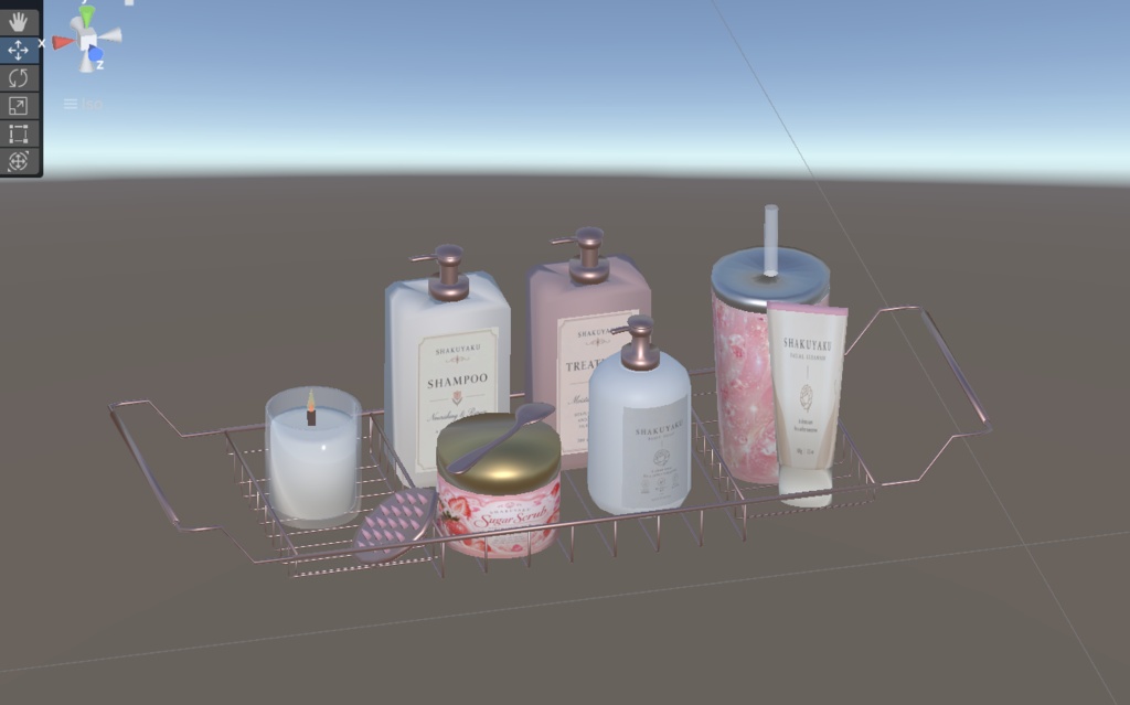 【10月限定価格!】【3Dモデル】ぽこぽこ界隈のお風呂セット Bath Essentials