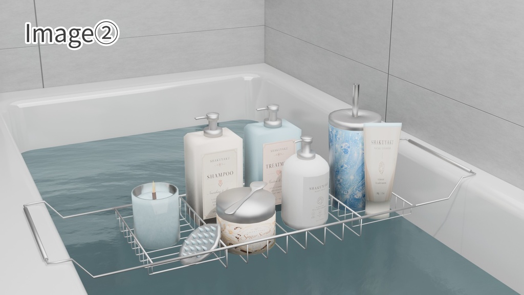 【10月限定価格!】【3Dモデル】ぽこぽこ界隈のお風呂セット Bath Essentials