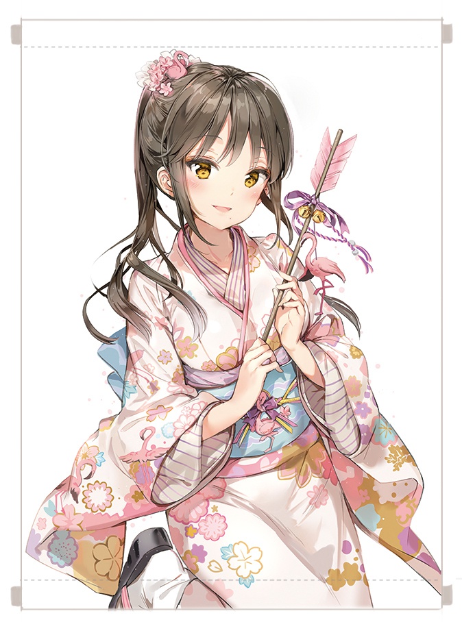 ポニーテールの子タペストリー(B2)