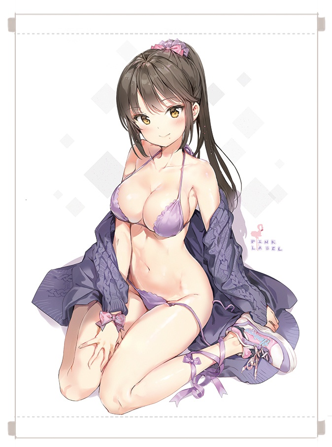 ポニーテールの子タペストリー(B2)