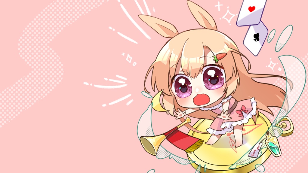 とまるデフォルメ壁紙セット 時兔とまるvtuber Booth