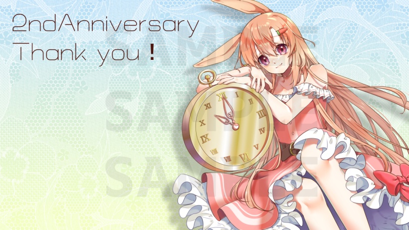 とまる2周年イラスト壁紙セット 時兔とまるvtuber Booth