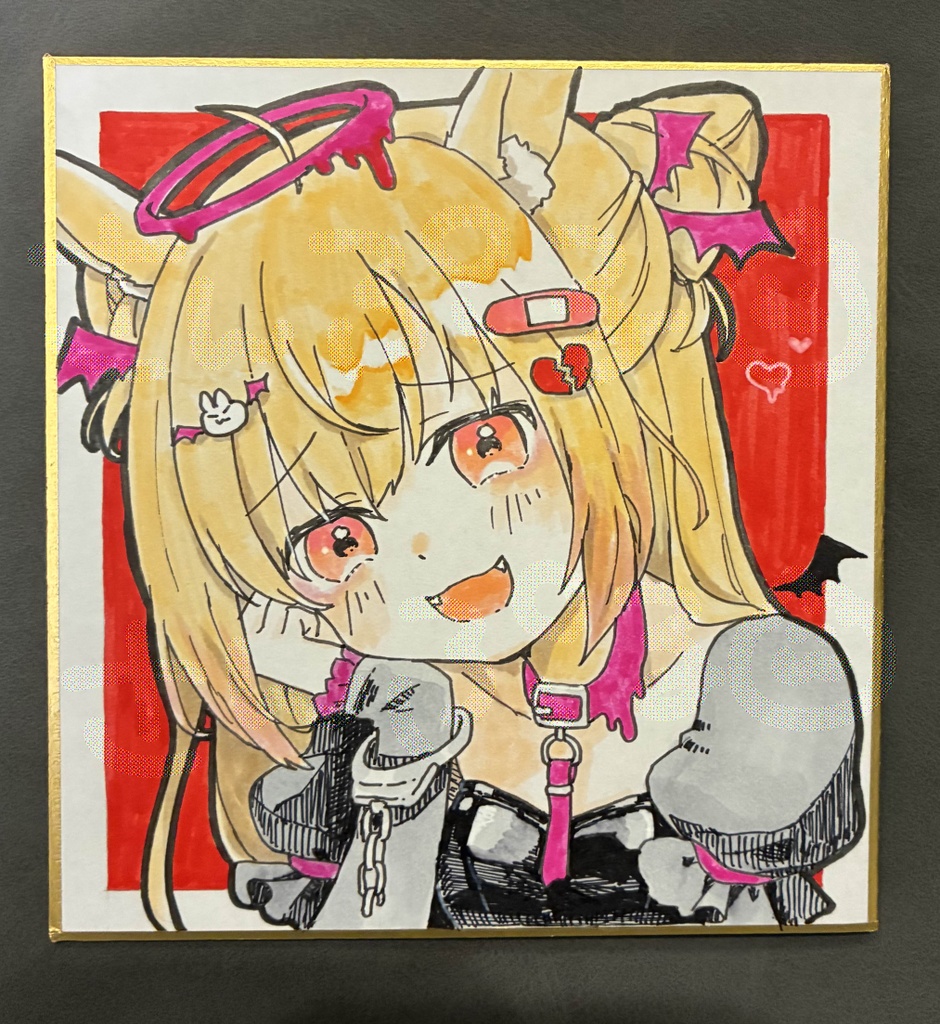 直筆原画ミニ色紙(デビル)