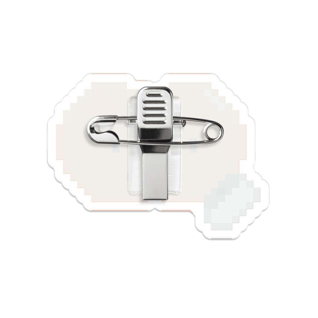 ドット絵一塊(ニク)のアクリルバッジ