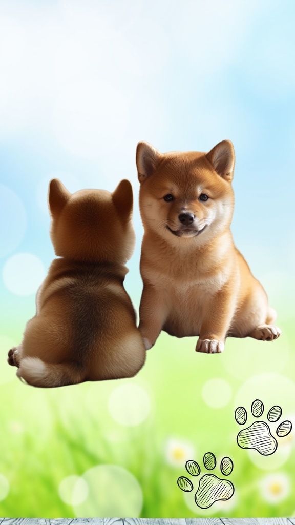 かわいい柴犬スマホ壁紙 🐾