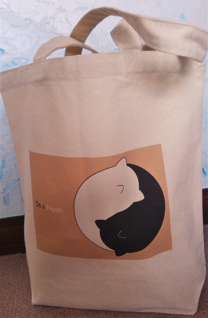 猫トートバッグM「イン&にゃん」