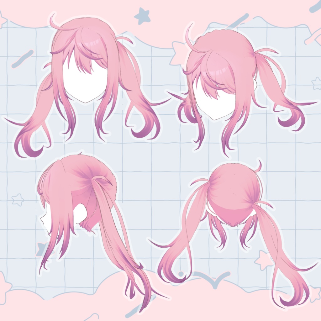 【VRoid正式版】癖毛ツインテ【ヘアプリセット】