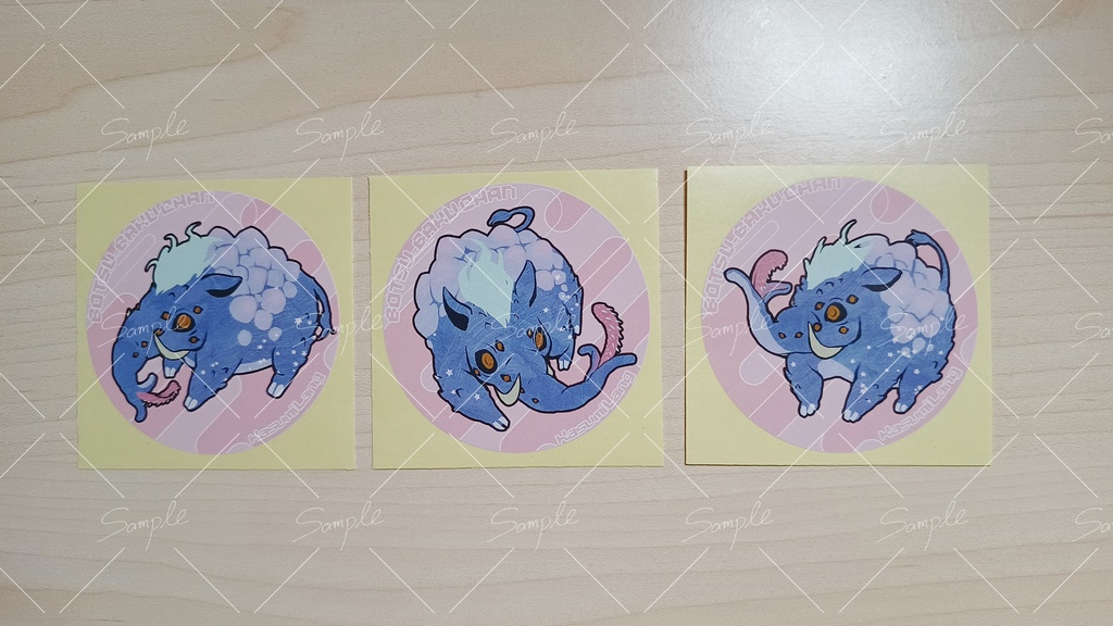 没バクちゃんシールセット-Botsu Baku-chan sticker set-