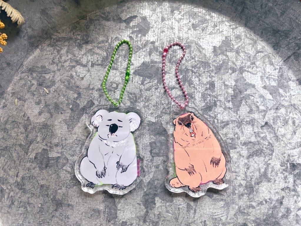 アクリルキーホルダーセット(コアラ&マーモット)