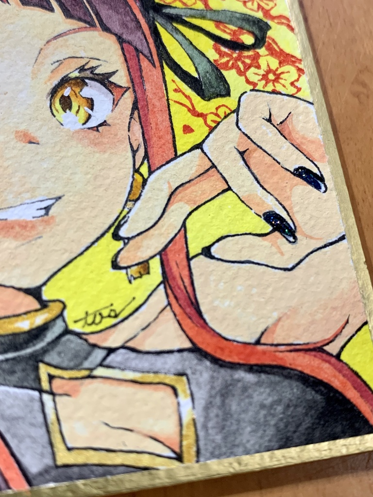 オリジナルイラスト色紙原画 『チャイ』