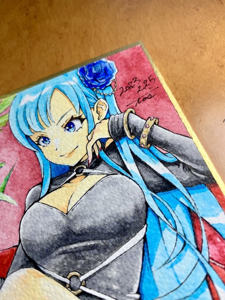 オリジナルイラスト色紙原画 『ヒメ』