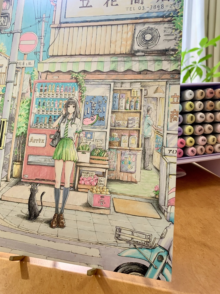 オリジナルイラスト原画『夏色』