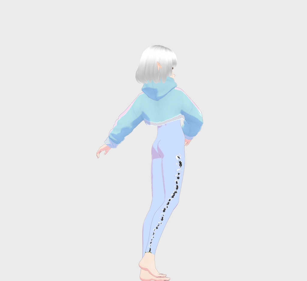 Legging With Floral Sides Design