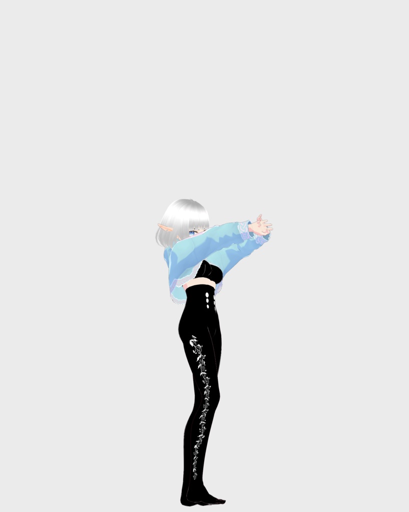 Legging With Floral Sides Design