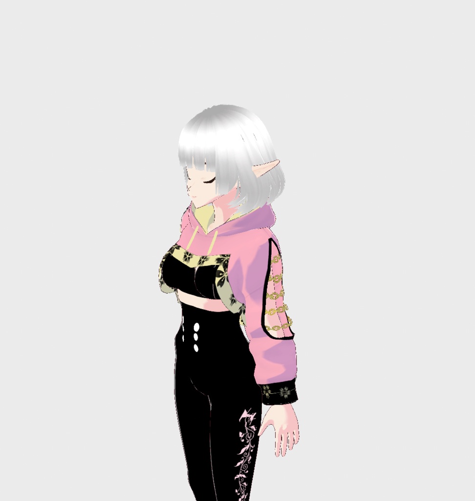 Blue-Gold Short Hoodie