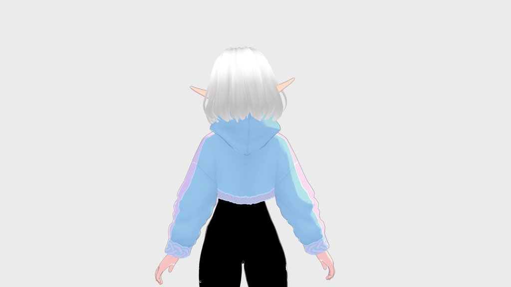 Blue-Pink Accent Hoodie