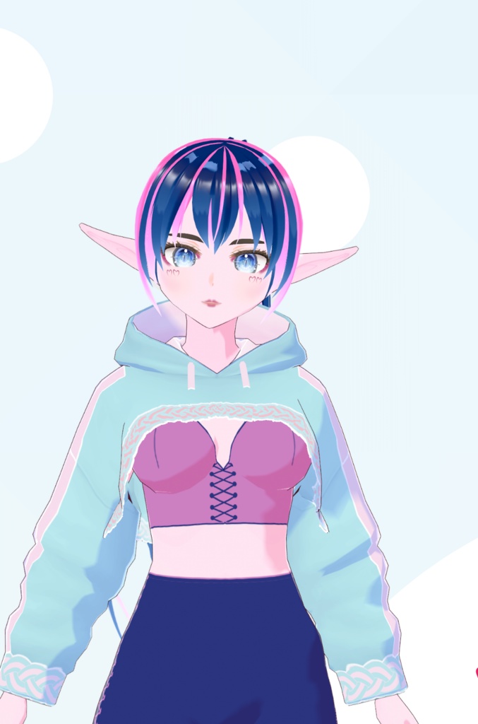 Blue-Pink Hair Preset and Texture Bundle