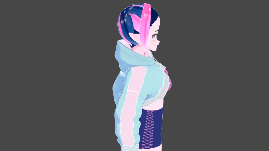 Blue-Pink Hair Preset and Texture Bundle