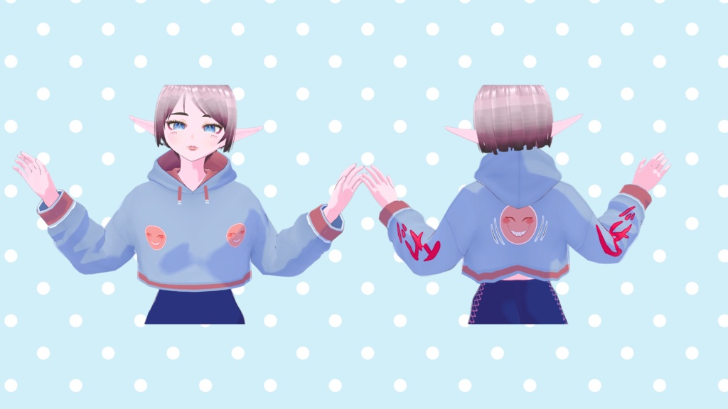 Blue "Smile" Hoodie