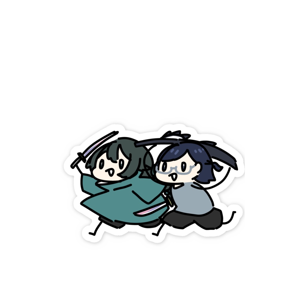 一狩り夫婦ステッカープチ