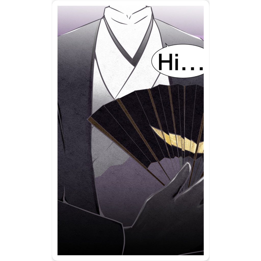 力一和服スマホステッカー