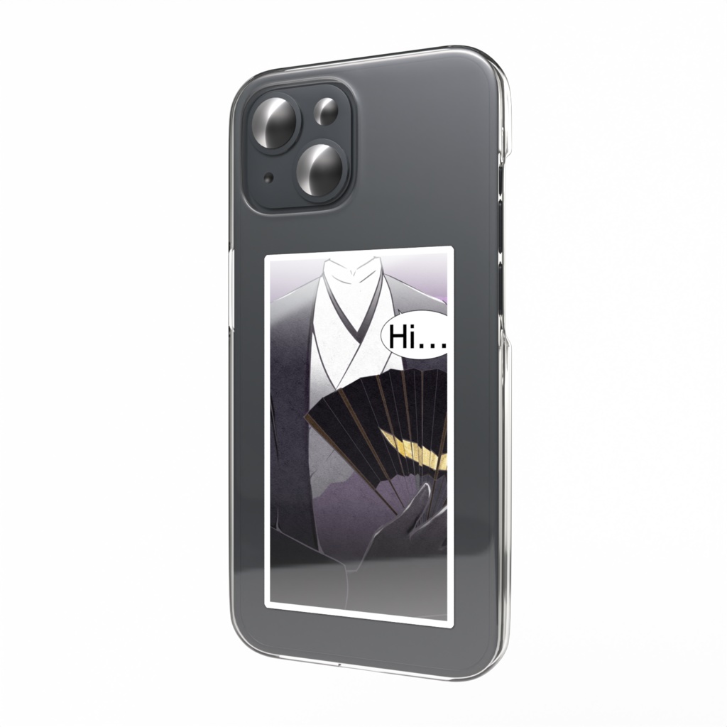 力一和服スマホステッカー