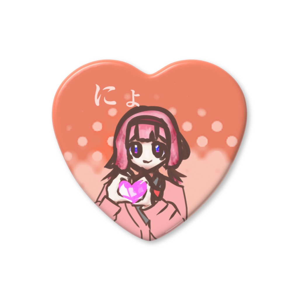ンゴちゃんハート缶バッジ