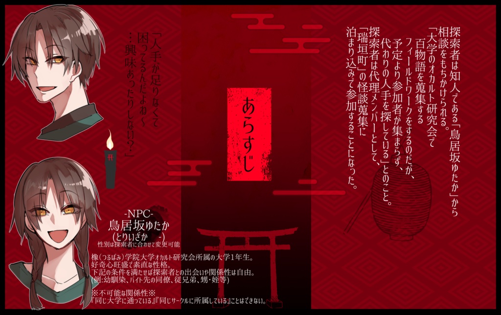 CoC6版シナリオ「つくものかたり」