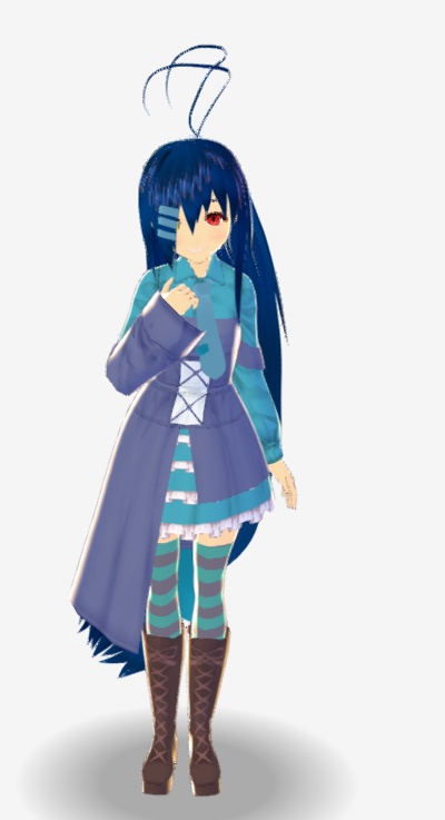 【VRoid】アシンメトリーワンピース <FREE>