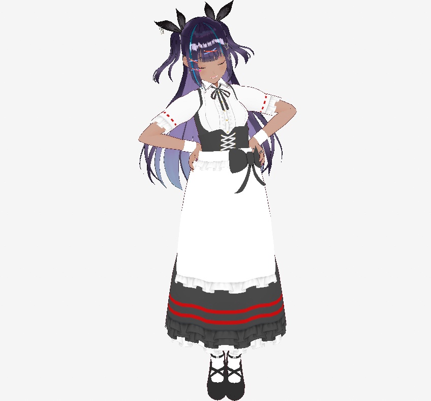 【無料】フリルメイド服【VRoid Texture】