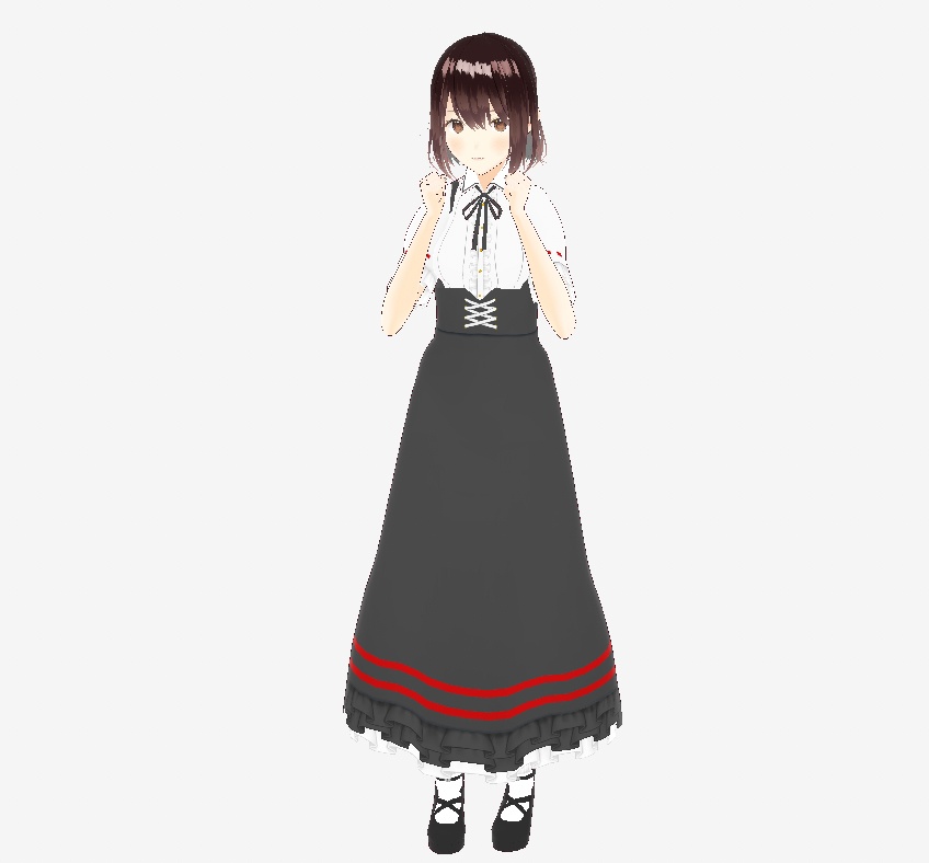 【無料】フリルメイド服【VRoid Texture】