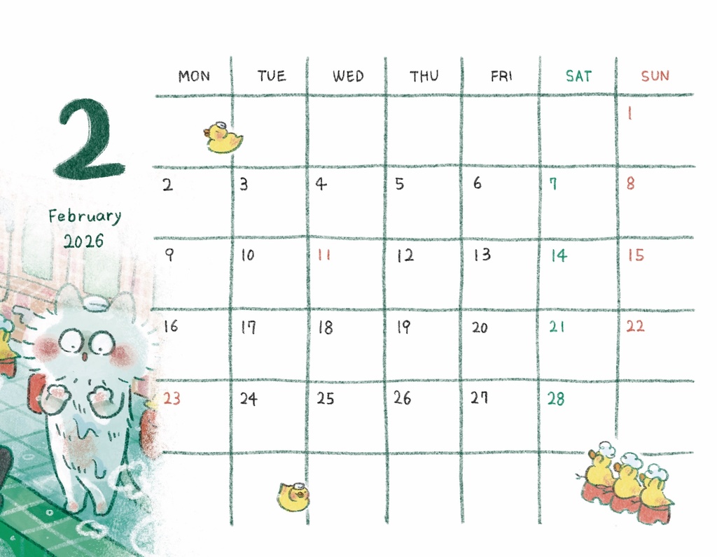 『2026年ひだまりカレンダー』卓上タイプ