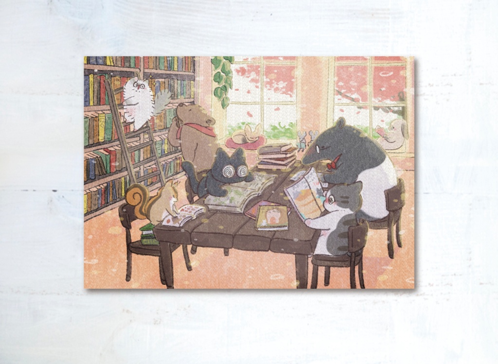 ４月【春のひだまりの中の図書館】