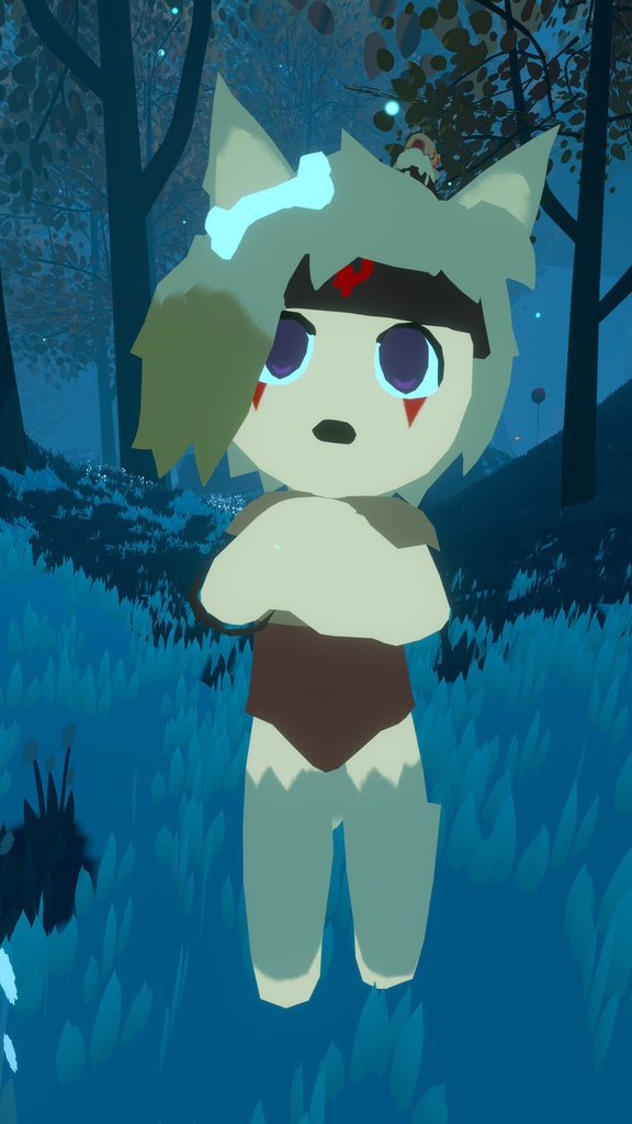 Wolfy Girl Chibi ウルフガールちび For VRCHAT (Quest compatible Avatar)