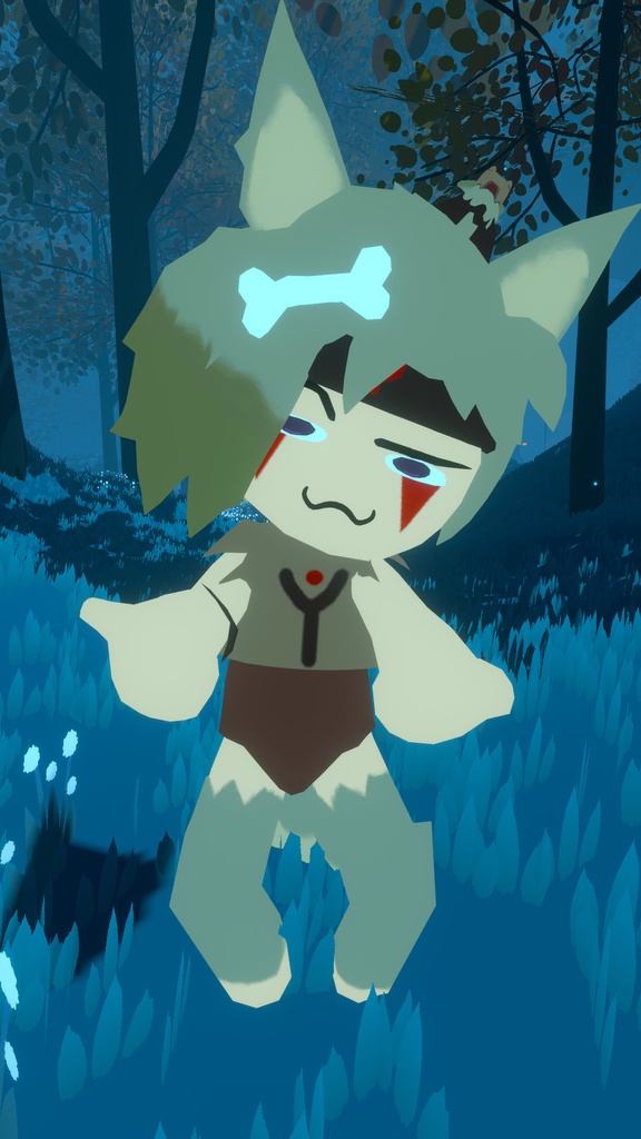 Wolfy Girl Chibi ウルフガールちび For VRCHAT (Quest compatible Avatar)