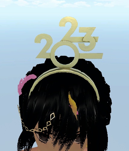 VRC 2023 New Year Glasses and Hairband お正月メガネとヘアバンド