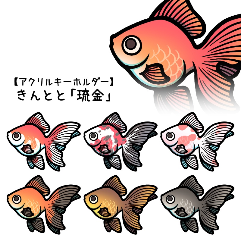 【アクキー】きんとと「琉金」（７種類）