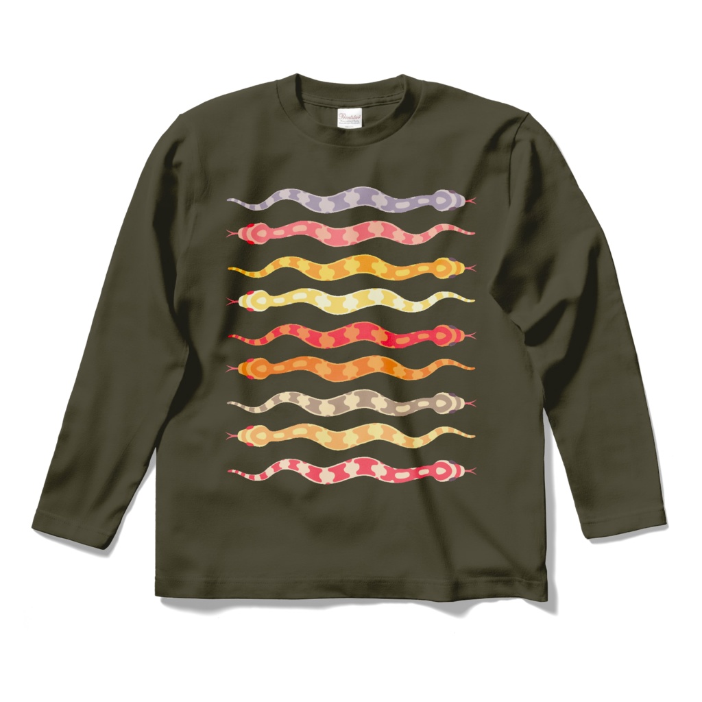 【ロングスリーブTシャツ】にょろにょろコーンスネーク