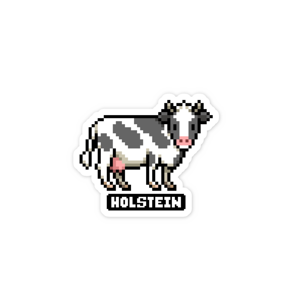 【ドット】ホルスタイン【ステッカー】