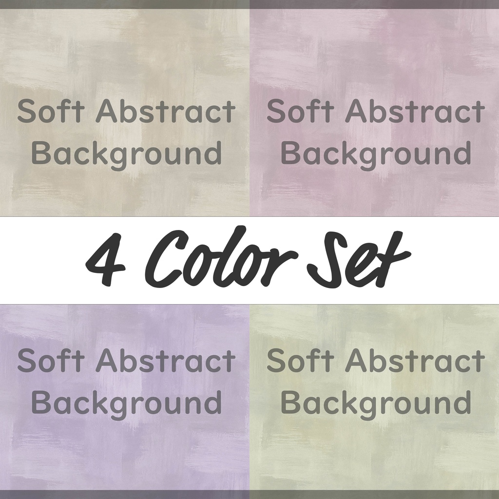 03_ソフト抽象背景素材｜水彩風アブストラクト（4色セット）