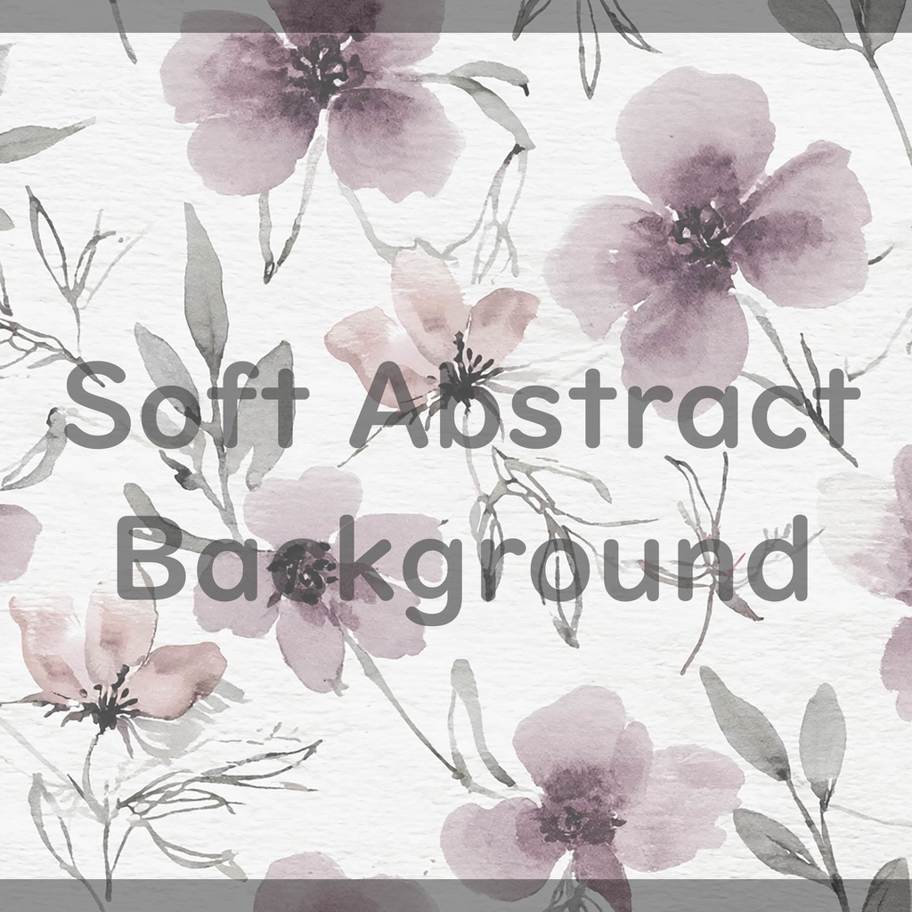 03_やさしい水彩フラワー背景素材|ナチュラルボタニカル(4色セット)