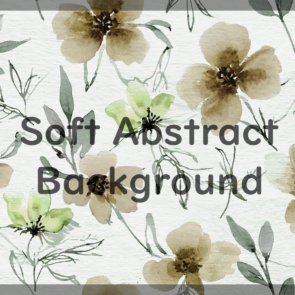 05_やさしい水彩フラワー背景素材|ナチュラルボタニカル(8色セット)