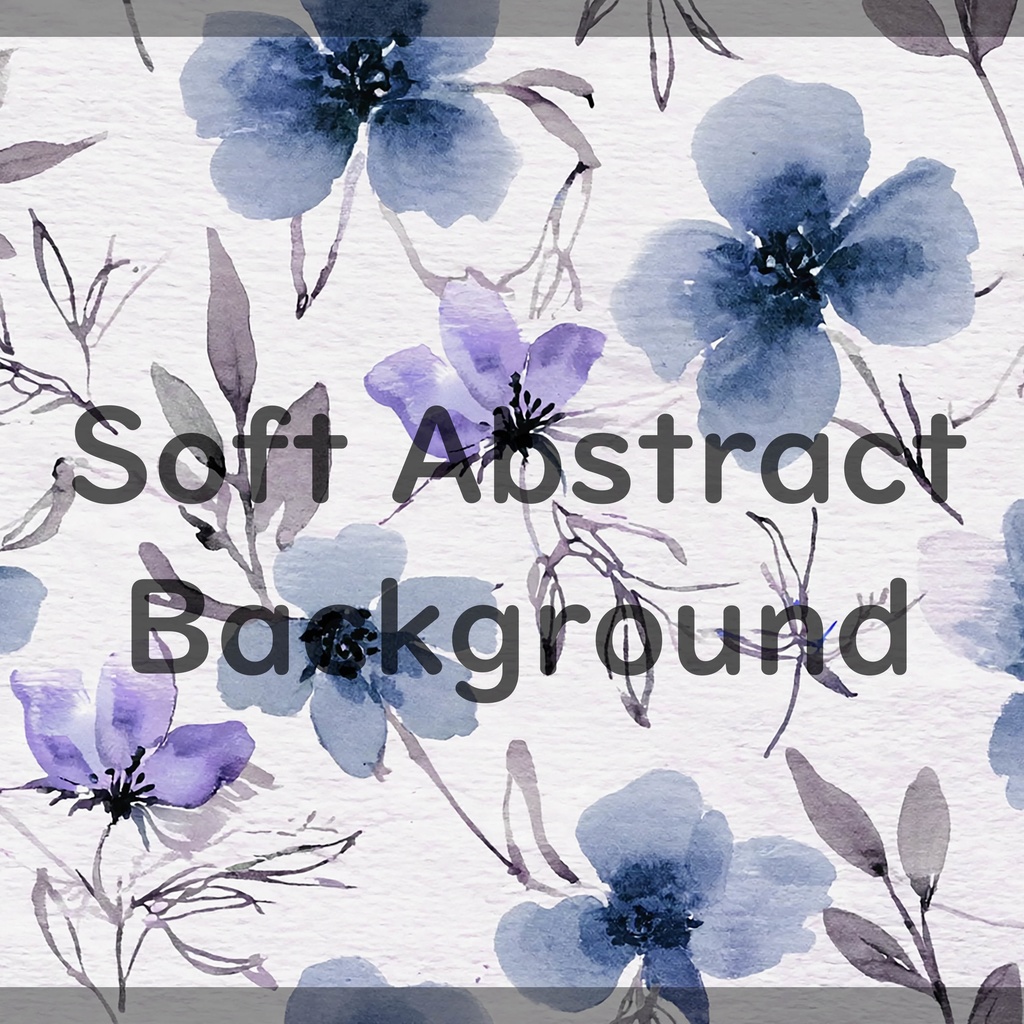 05_やさしい水彩フラワー背景素材|ナチュラルボタニカル(8色セット)
